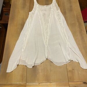 Elan Ivory Crochet Swim/Beach Coverup